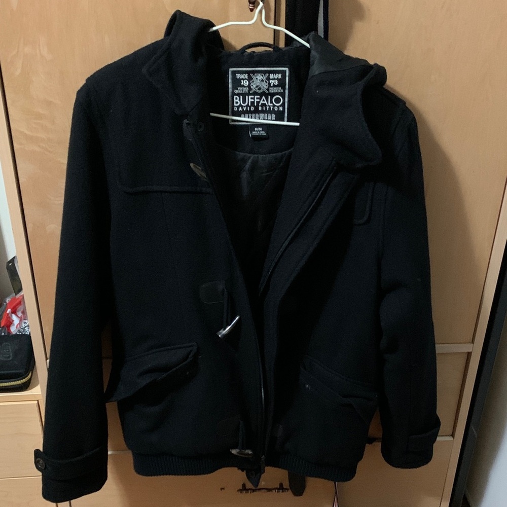 Buffalo David Bitton Men's Dark Pea Coat